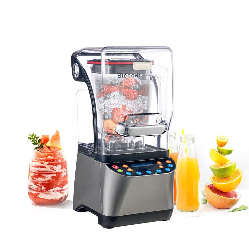 1.8L Commercial Blender with Sound Cover and Touch Controls for Smoothie and Juice Bars - Image 2