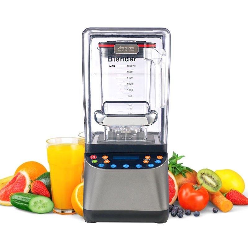 1.8L Commercial Blender with Sound Cover and Touch Controls for Smoothie and Juice Bars - Image 4