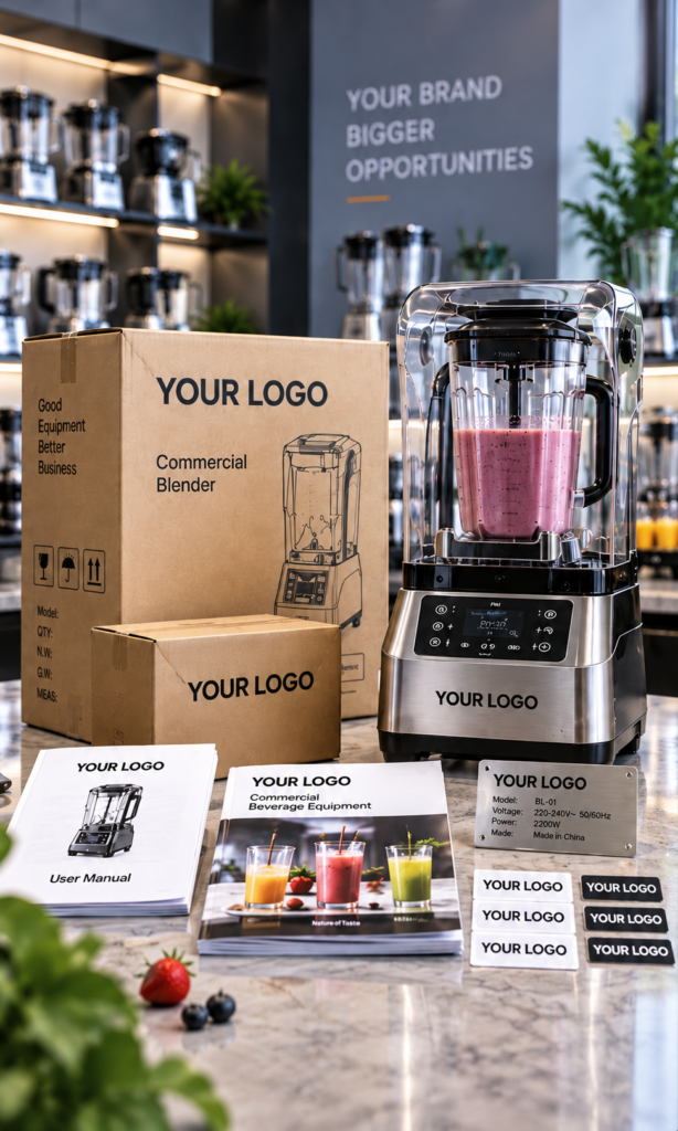Commercial equipment private label branding and packaging customization