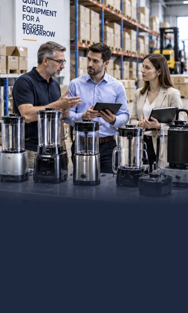 Commercial equipment sourcing support for importers and wholesalers